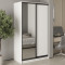 MebelStar Two-door wardrobe Standard BG DSP/Mirror Alaska white, 120x45x210 cm (MBS-11004)