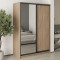 MebelStar Two-door wardrobe Standard BG DSP/Mirror Sonoma Oak, 150x60x210 cm (MBS-11124)