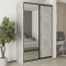 MebelStar Two-door wardrobe Standard BG DSP/Mirror Concrete, 150x45x240 cm (MBS-10134)