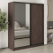 MebelStar Two-door wardrobe Combo BG DSP/Mirror Ristreto Oak, 170x45x210 cm (MBS-11554)