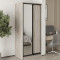 MebelStar Two-door wardrobe Standard BG DSP/Mirror Alaska gray, 90x45x210 cm (MBS-10974)