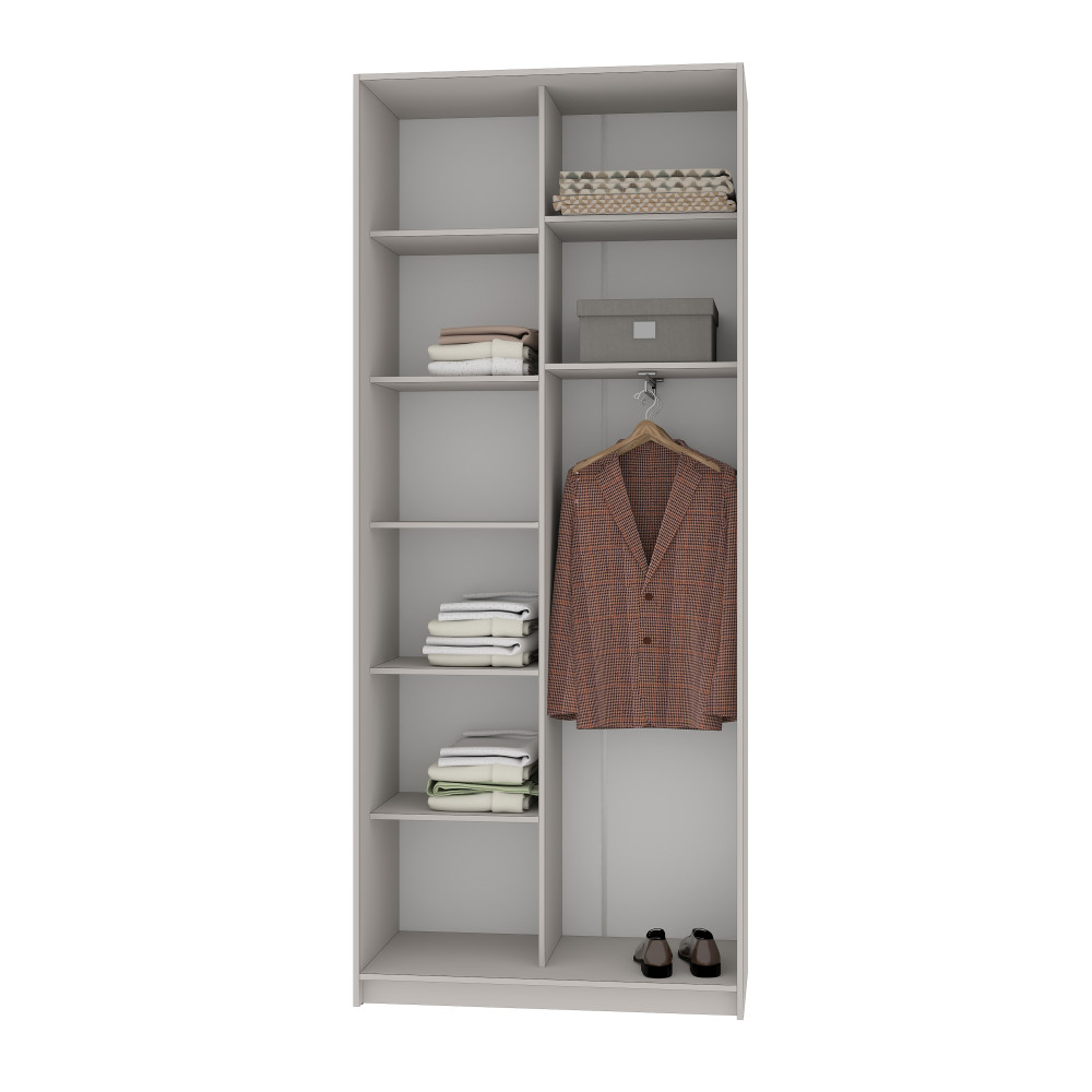 MebelStar Two-door wardrobe Standard BG 2DSP Ristreto Oak, 100x45x240 cm (MBS-9994)