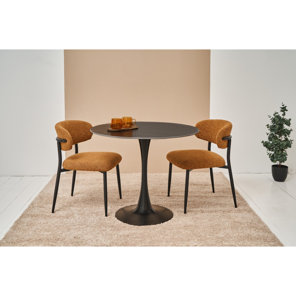 Стул кухонный Vetro M-100 Горчичный/Черный (VTR-1027)