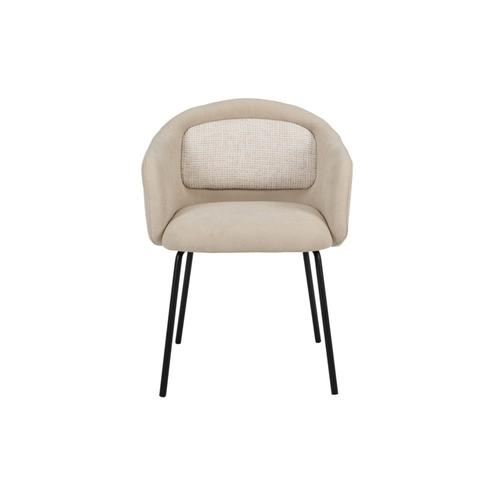 Стул кухонный Vetro M-242 Кокосовое молоко/Черный (VTR-1068)