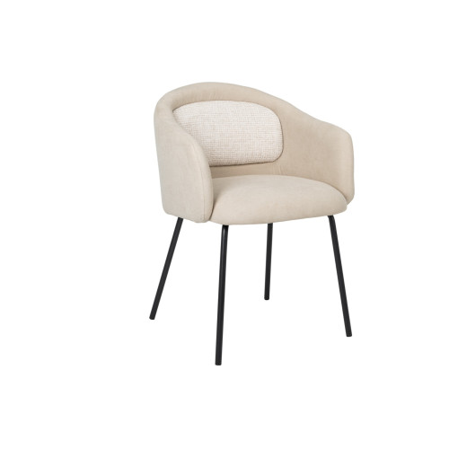 Стул кухонный Vetro M-242 Кокосовое молоко/Черный (VTR-1068)