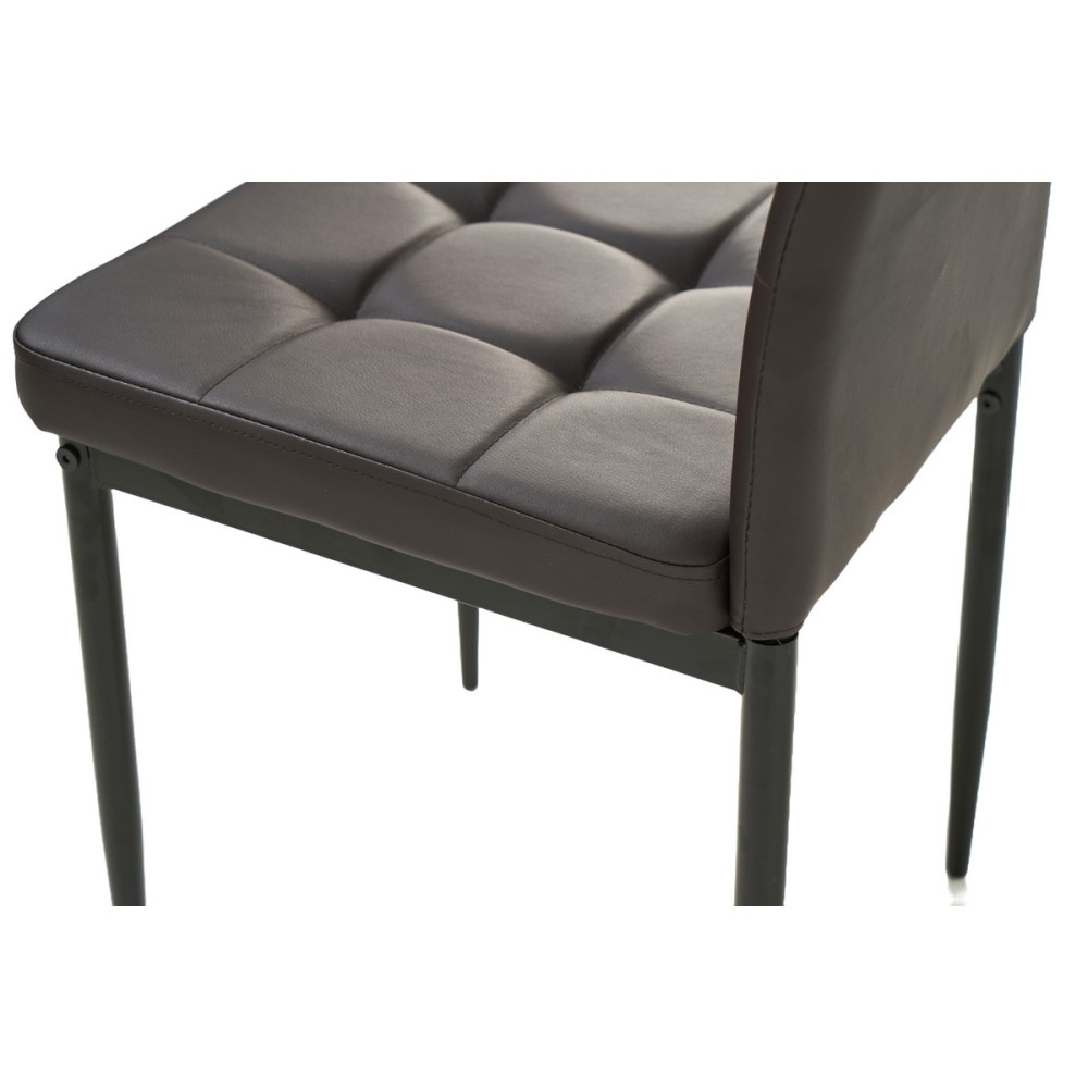 Стул кухонный Vetro N-66-2 Коричневый/Черный (VTR-1138)