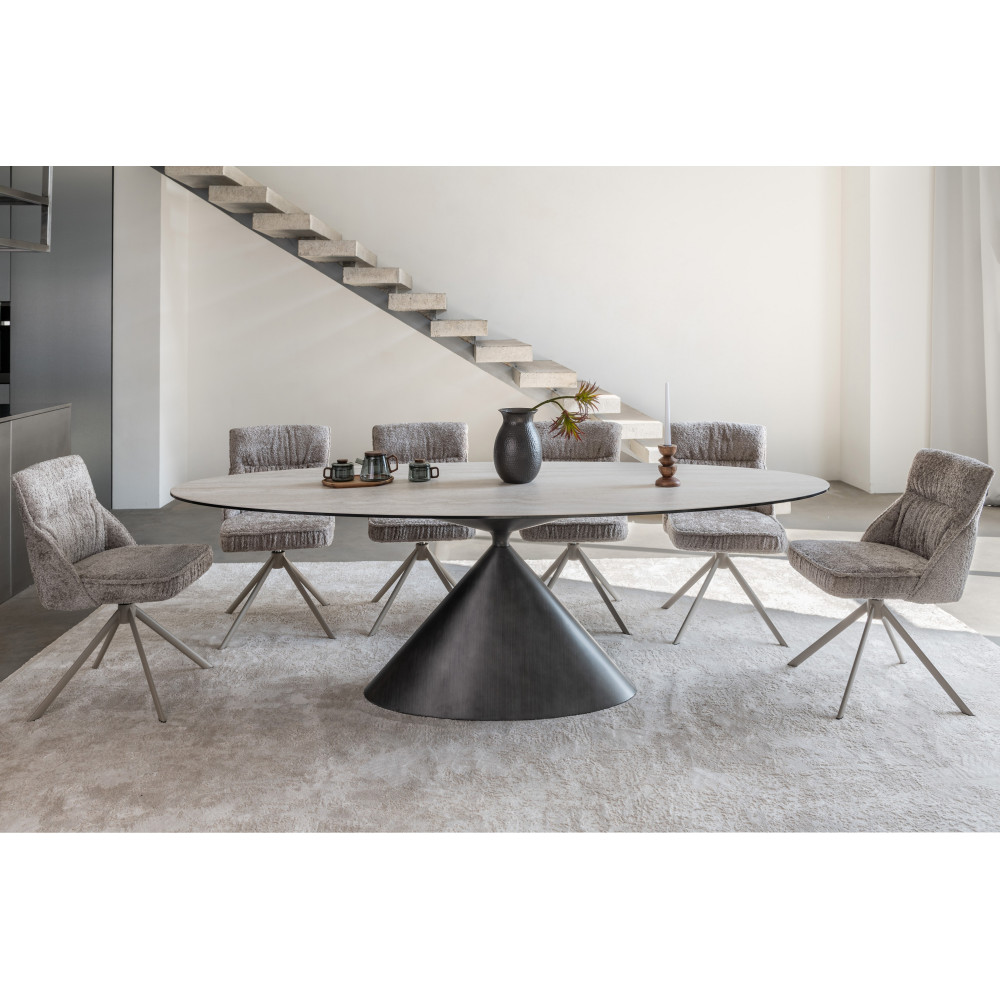 Стул поворотный Vetro R-168 Жемчужный тауп/Капучино (VTR-1158)