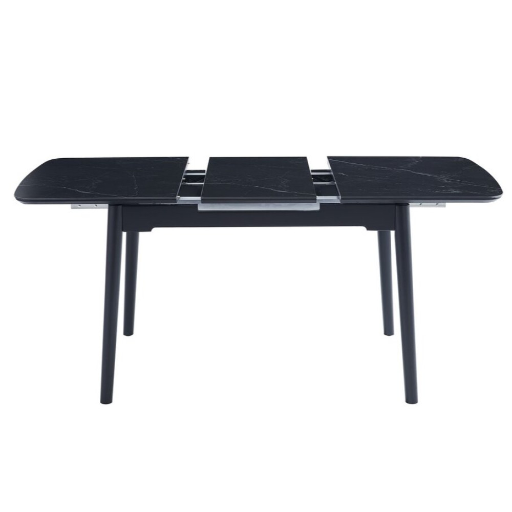 Обеденный керамический стол Vetro TM-76 Черный оникс/черный (VTR-1193)