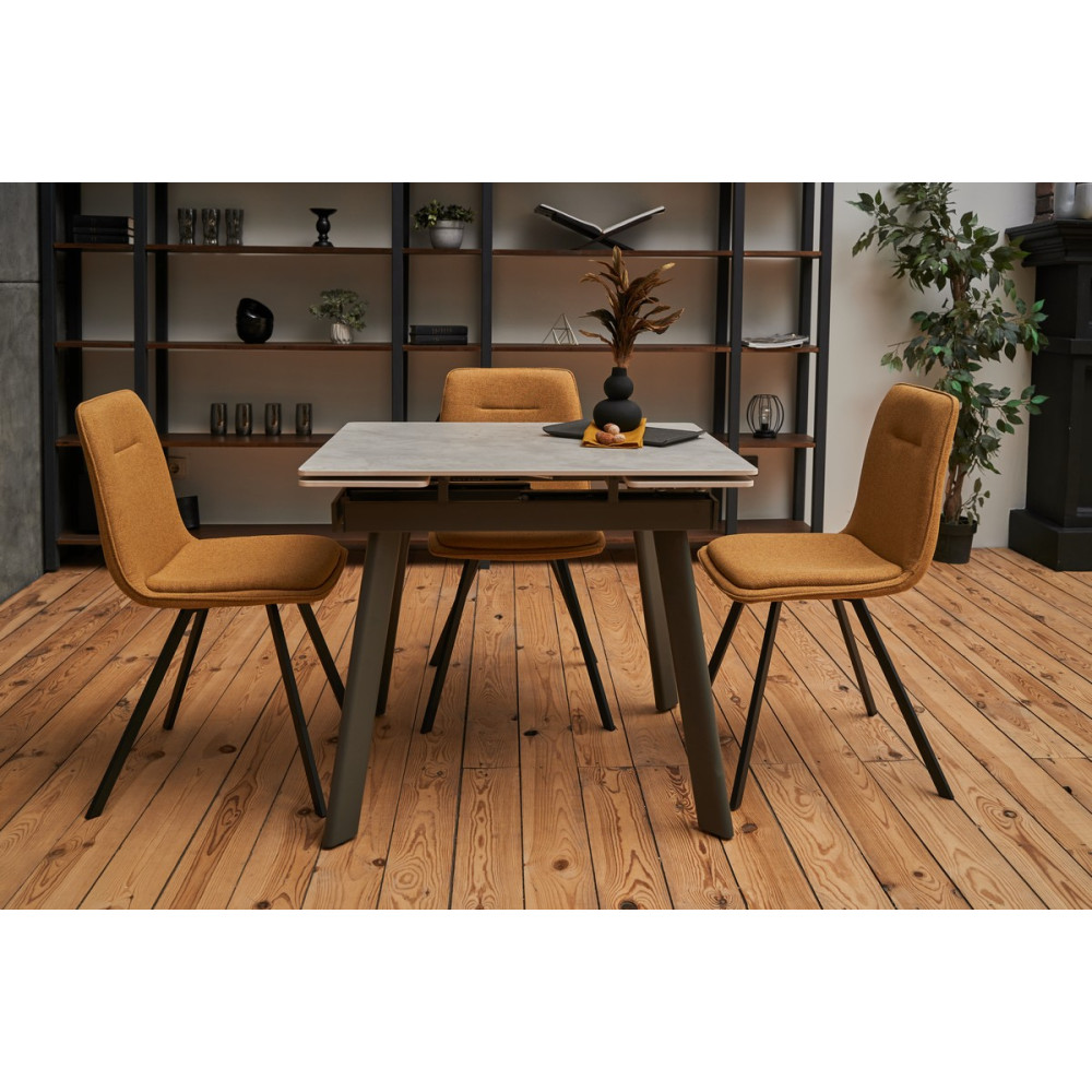 Обеденный керамический стол Vetro TM-80 Вера грей/Серый (VTR-1203)