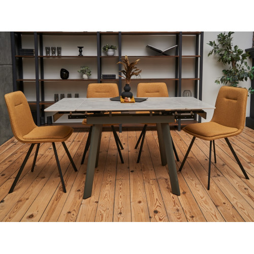 Обеденный керамический стол Vetro TM-80 Вера грей/Серый (VTR-1203)