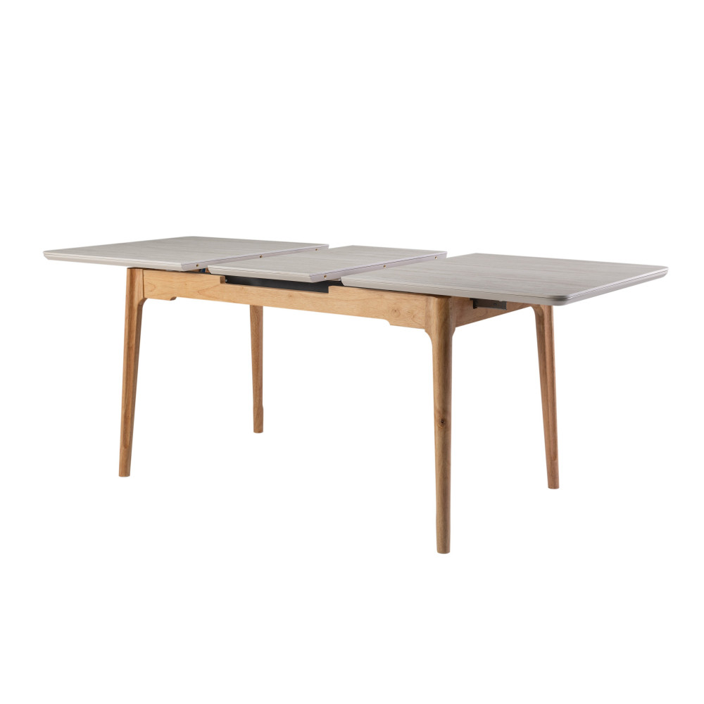 Обеденный керамический стол Vetro TM-89 Травертин/Дуб (VTR-1223)