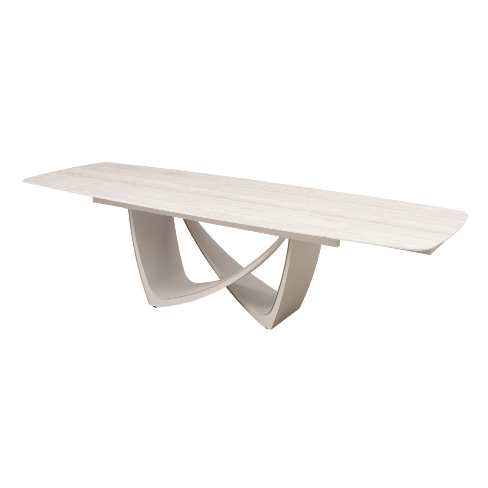 Обеденный керамический стол Vetro Беатриче TML-994 Грей травертин/Бежевый (VTR-1233)