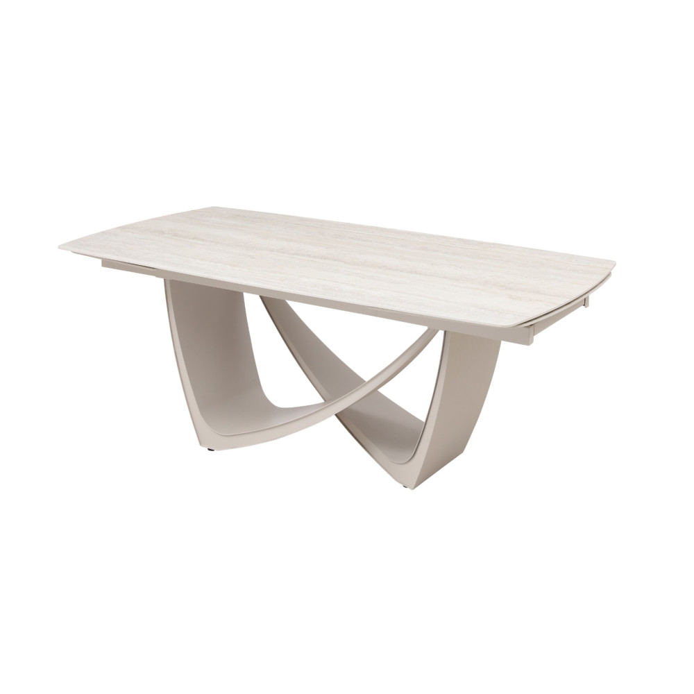 Обеденный керамический стол Vetro Беатриче TML-994 Грей травертин/Бежевый (VTR-1233)