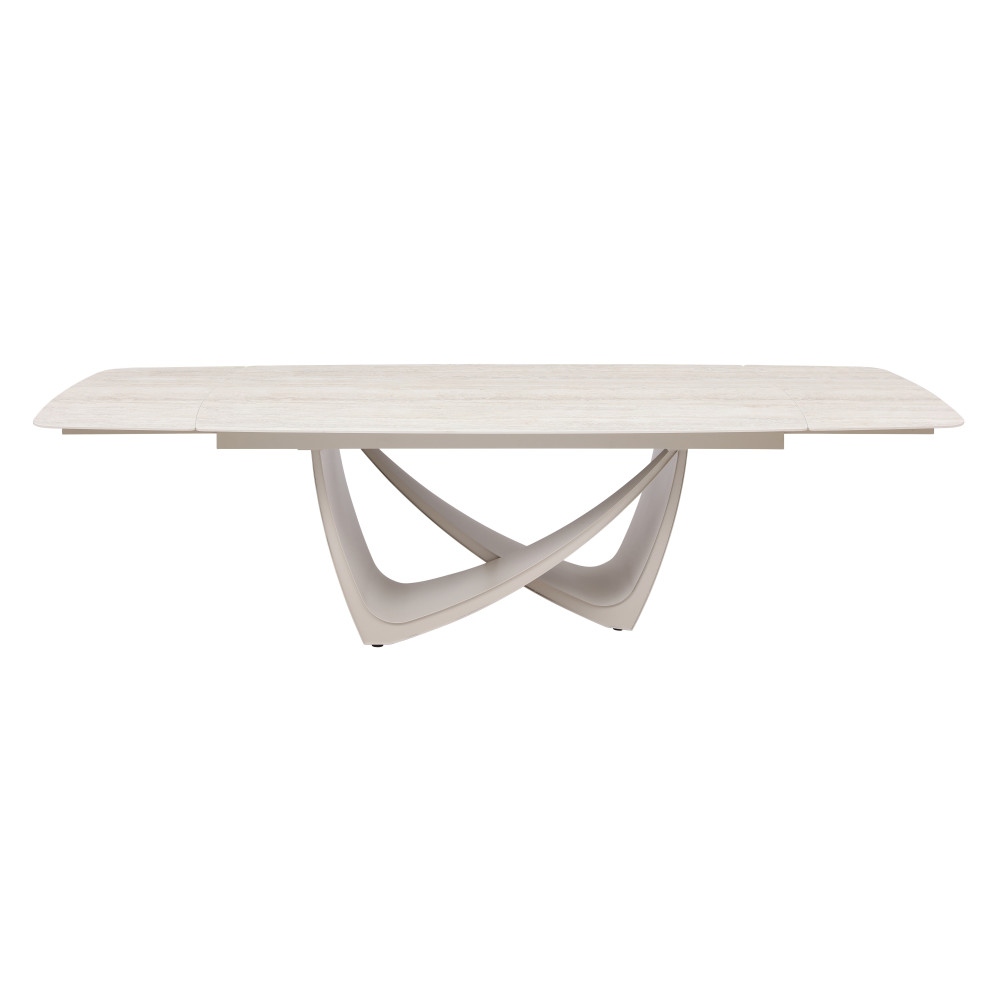 Обеденный керамический стол Vetro Беатриче TML-994 Грей травертин/Бежевый (VTR-1233)