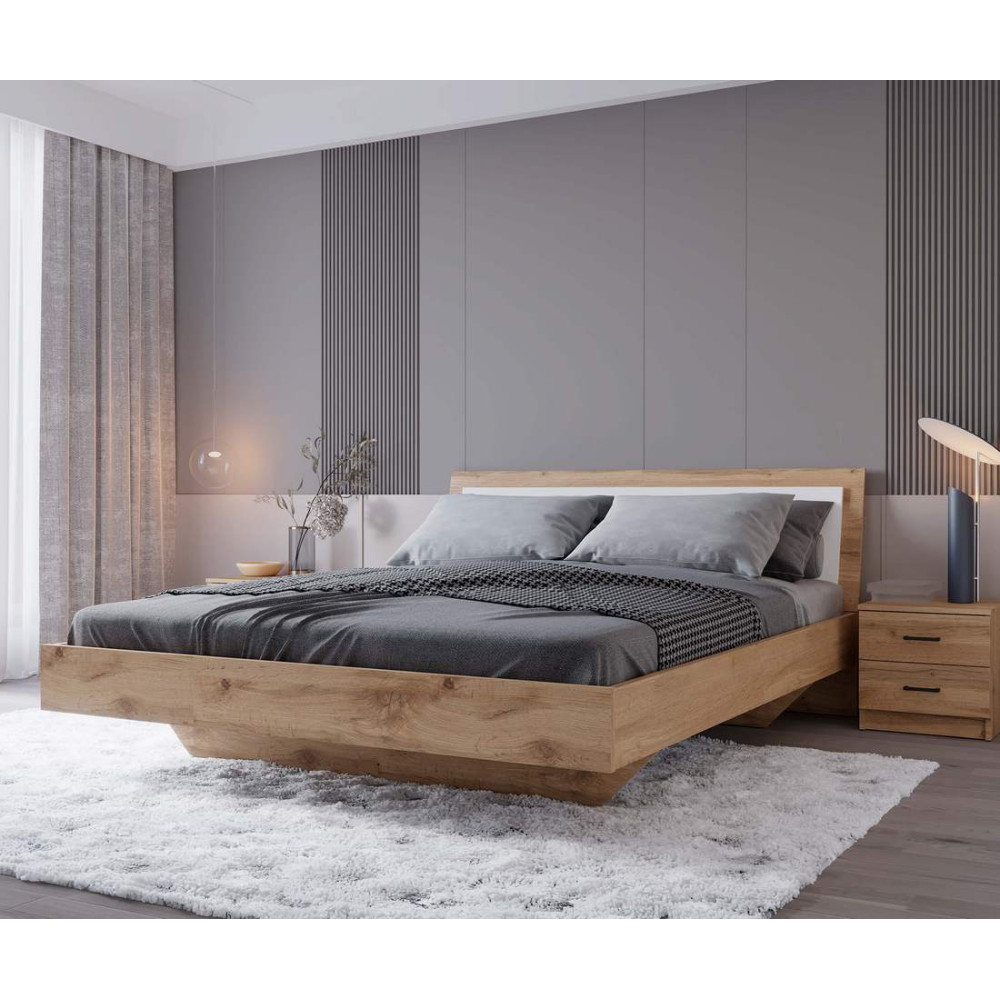 MebelStar Bed Bianca 140x200 cm with Keiko Noa mattress (MBS-3431)
