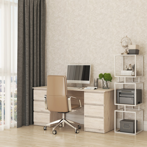 Письмовий стіл MebelStar Нео СК-6 160x60x75,5 см Аляска сірий (MBS-1222)