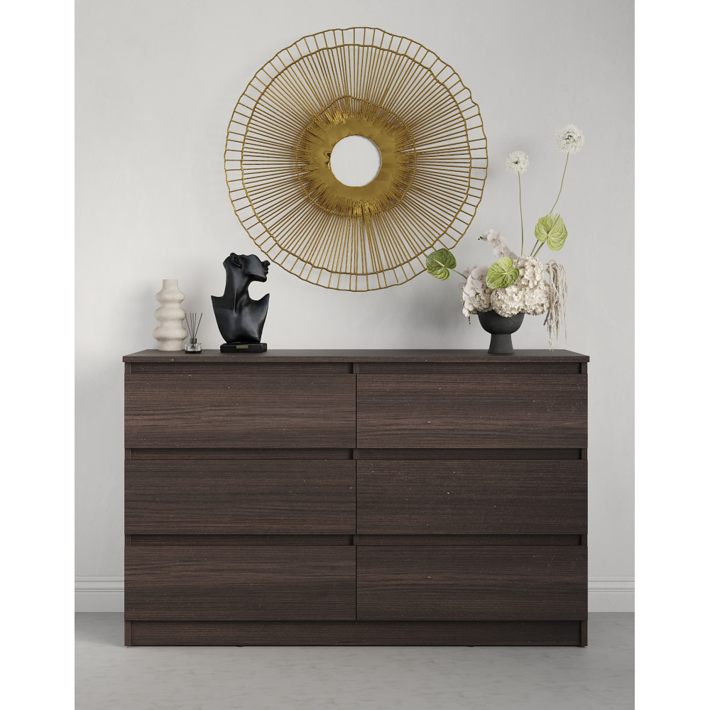 Комод для вещей MebelStar Нео 6Ш 120x43x75,5 см Дуб ристрето (MBS-1082)