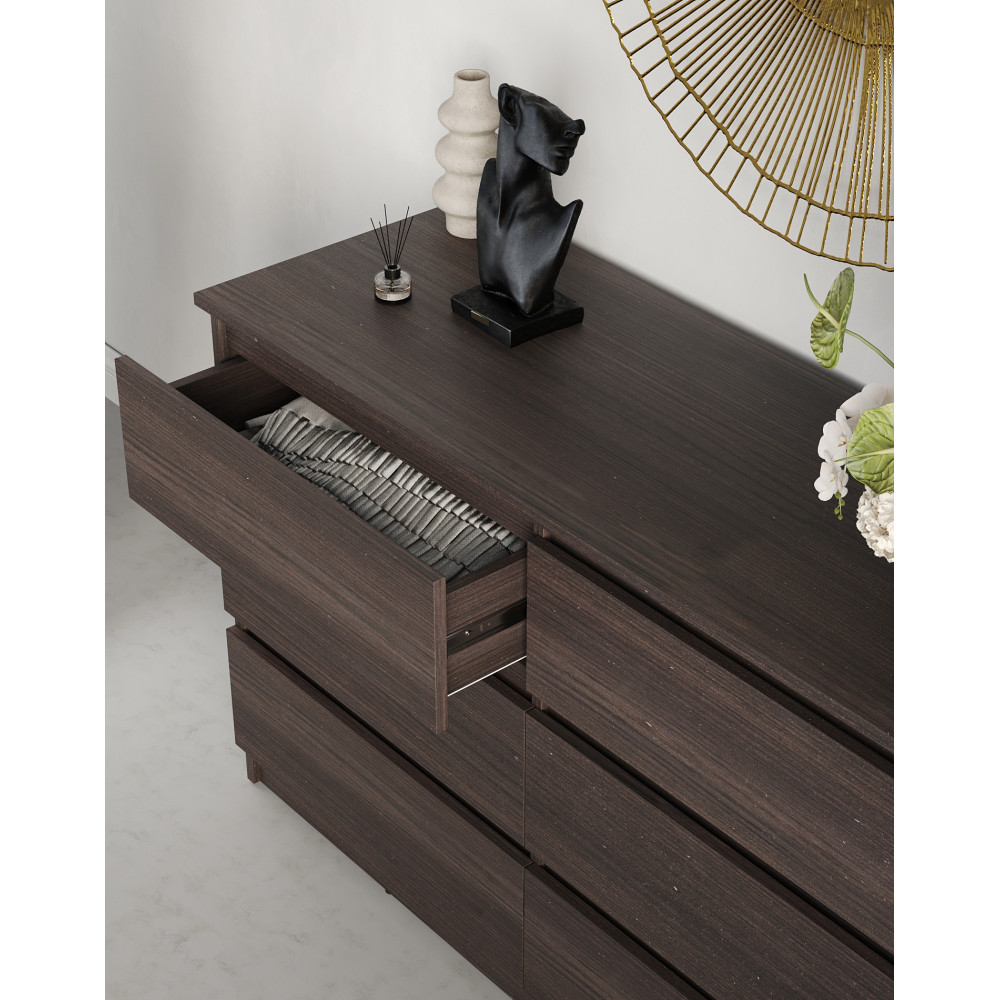 Комод для вещей MebelStar Нео 6Ш 120x43x75,5 см Дуб ристрето (MBS-1082)