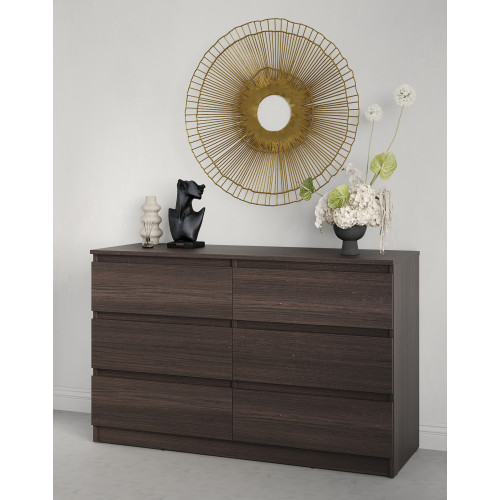 Комод для речей MebelStar Нео 6Ш 120x43x75,5 см Дуб рістрето (MBS-1082)