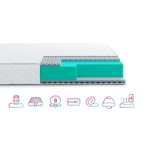 Матрас беспружинный Highfoam Noble Argentum Amaltea 140x200 см (HFM-1059)