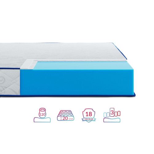 Матрас беспружинный Highfoam Largo Slim Plus 90x200 см (HFM-1009)