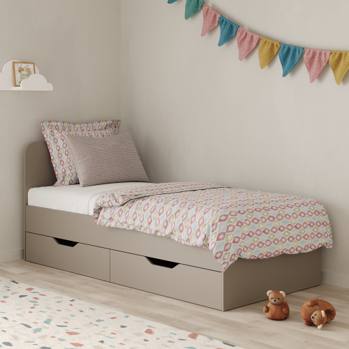 Кровать односпальная MebelStar Лилу с ящиками 90x200 см Кашемир (MBS-1302)