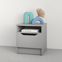 Прикроватная тумба MebelStar Лилу 40x40x44,5 см Серая мышка (MBS-1382)