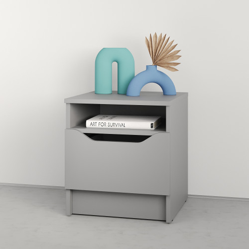 Прикроватная тумба MebelStar Лилу 40x40x44,5 см Серая мышка (MBS-1382)