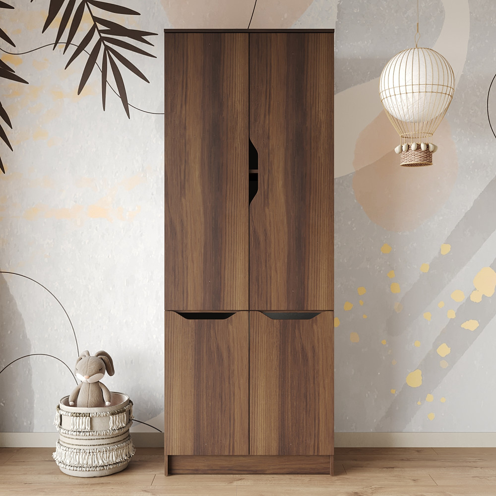 Шкаф распашной MebelStar 4Д Лилу 80x40x210 см Дуб янтарный (MBS-1412)