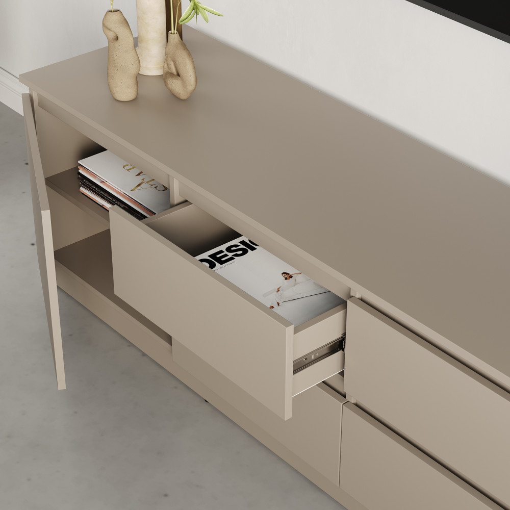 Тумба под телевизор MebelStar Нео 4Ш2Д 200x43x53 см Кашемир (MBS-1012)