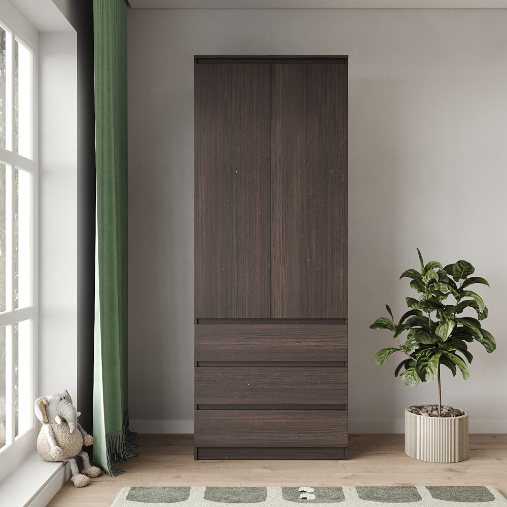 Шкаф распашной с ящиками MebelStar Нео 2Д3Ш 80x50x210 см Дуб ристрето (MBS-1112)