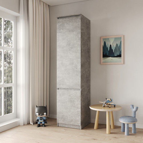 Пенал закрытый с полками MebelStar Нео 2Д 50x50x210 см Бетон (MBS-1172)