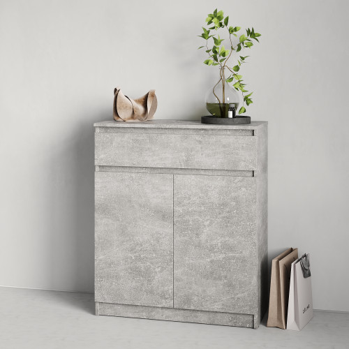 MebelStar Shoe cabinet Neo Concrete, 80x35x95 cm (MBS-1242)