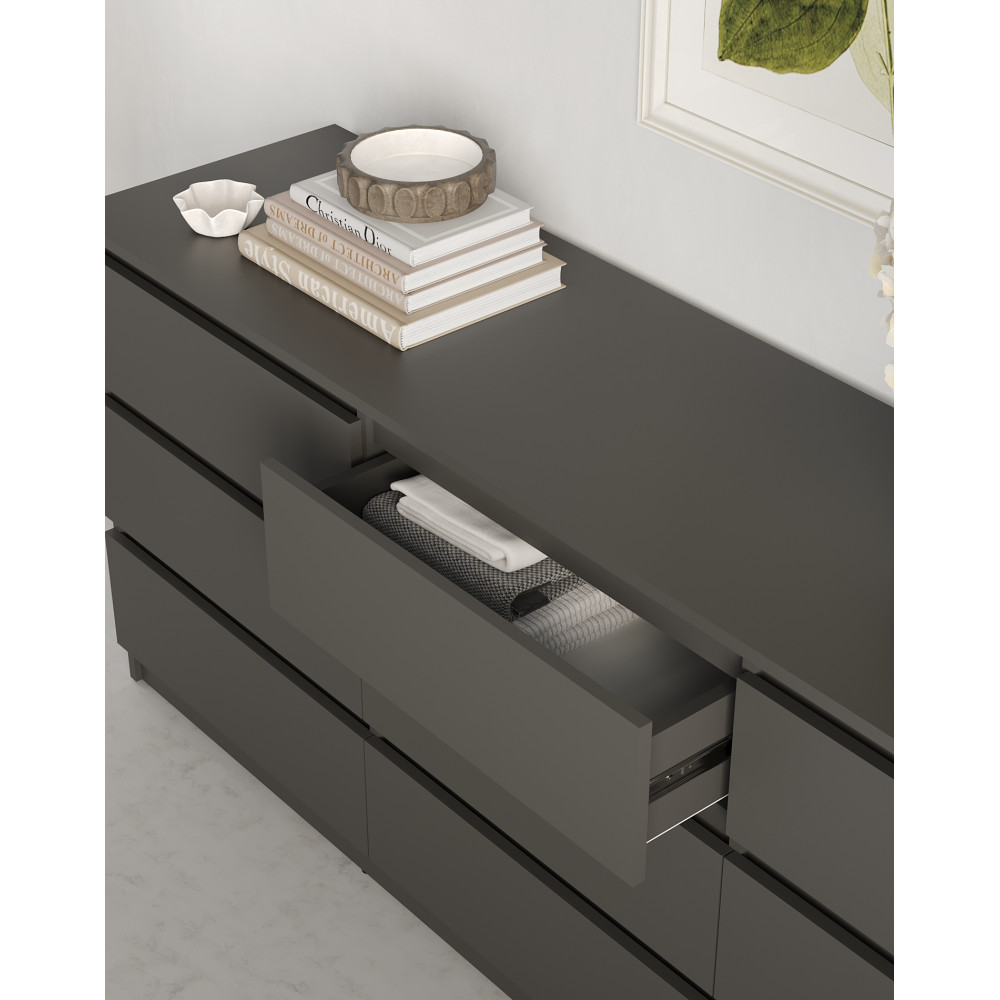 Комод в гостиную MebelStar Нео 9Ш 180x43x75,5 см Антрацит (MBS-1322)