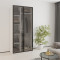 MebelStar 2-door wardrobe Oscar Showcase BL-B, standard Alaska white, 100x52x220 cm (MBS-6686)
