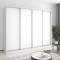 MebelStar Four-door wardrobe Combo AL 4DSP Alaska white, 260x60x210 cm (MBS-12415)