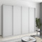 MebelStar Four-door wardrobe Combo AL 4DSP Gray mouse, 260x45x210 cm (MBS-12435)