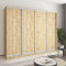 MebelStar Four-door wardrobe Combo AL 4DSP Tahoe Oak, 260x60x210 cm (MBS-12455)