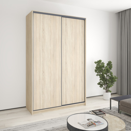 Шафа-купе дводверна MebelStar Баварія 2ДСП 150x60x240 см Дуб сонома (MBS-4392)