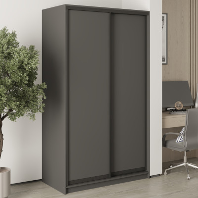 MebelStar Two-door wardrobe Standard BG 2DSP Anthracite, 120x60x210 cm (MBS-10905)