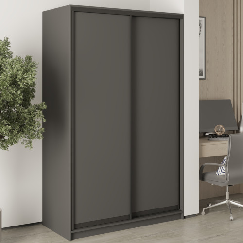 Шкаф-купе двухдверный MebelStar Стандарт BG 2ДСП 130x45x210 см Антрацит (MBS-10825)