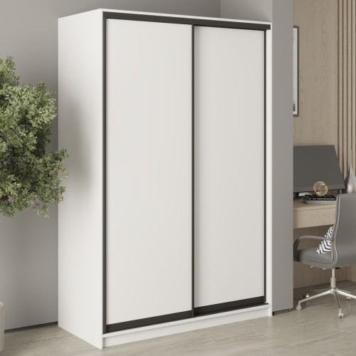 MebelStar Two-door wardrobe Standard BG 2DSP Alaska white, 140x60x210 cm (MBS-10925)