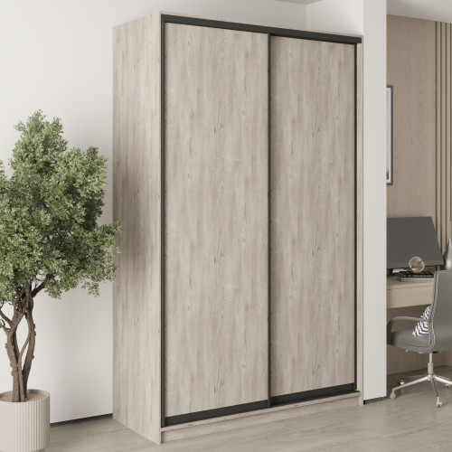 MebelStar Two-door wardrobe Standard BG 2DSP Alaska gray, 150x60x240 cm (MBS-10035)