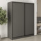 MebelStar Two-door wardrobe Combo BG 2DSP Anthracite, 160x45x210 cm (MBS-11465)