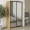 MebelStar Two-door wardrobe Uni BG 2 Mirrors Tahoe Oak, 120x45x210 cm (MBS-11455)