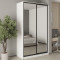 MebelStar Two-door wardrobe Standard BG 2 Mirrors Alaska white, 140x60x240 cm (MBS-10385)