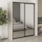 MebelStar Two-door wardrobe Combo BG 2 Mirrors Alaska gray, 160x45x210 cm (MBS-11605)