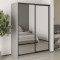 MebelStar Two-door wardrobe Combo BG 2 Mirrors Gray mouse, 160x60x210 cm (MBS-11665)