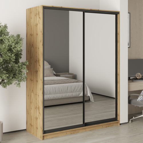Шкаф-купе двухдверный MebelStar Стандарт BG 2 Зеркала 160x45x210 см Дуб тахо (MBS-11215)