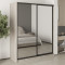 MebelStar Two-door wardrobe Standard BG 2 Mirrors Alaska gray, 170x60x210 cm (MBS-11225)